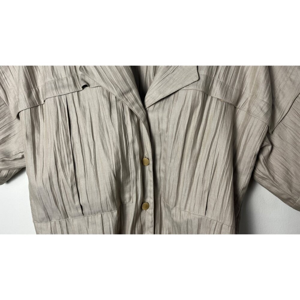 LOUIS FERAUD PLEATS ARCHIVAL SAFARI BUTTON UP SHIRT S - Picture 5 of 14